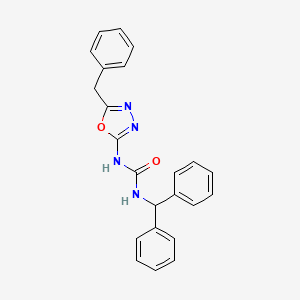 molecular formula C23H20N4O2 B2758677 1-苯甲基-3-(5-苄基-1,3,4-噁二唑-2-基)脲 CAS No. 1207003-29-9