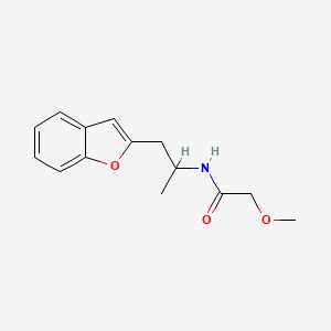 molecular formula C14H17NO3 B2758687 N-(1-(benzofuran-2-yl)propan-2-yl)-2-methoxyacetamide CAS No. 2034304-35-1