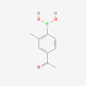 molecular formula C9H11BO3 B2758711 4-Acetyl-2-methylphenylboronic acid CAS No. 2096331-11-0