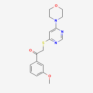 1-(3-Methoxyphenyl)-2-((6-morpholinopyrimidin-4-yl)thio)ethanone