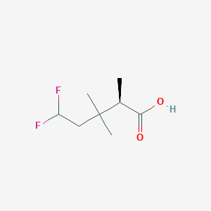 molecular formula C8H14F2O2 B2758736 (2R)-5,5-Difluoro-2,3,3-trimethylpentanoic acid CAS No. 2248201-44-5
