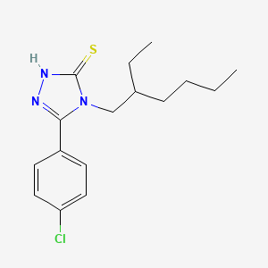 molecular formula C16H22ClN3S B2758739 5-(4-chlorophenyl)-4-(2-ethylhexyl)-4H-1,2,4-triazole-3-thiol CAS No. 923763-60-4