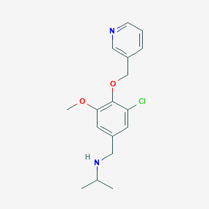 molecular formula C17H21ClN2O2 B275874 N-[3-chloro-5-methoxy-4-(3-pyridinylmethoxy)benzyl]-N-isopropylamine 
