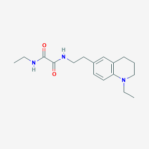 molecular formula C17H25N3O2 B2758750 N1-ethyl-N2-(2-(1-ethyl-1,2,3,4-tetrahydroquinolin-6-yl)ethyl)oxalamide CAS No. 955774-97-7