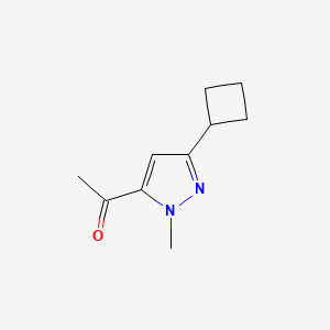 molecular formula C10H14N2O B2758754 1-(3-cyclobutyl-1-methyl-1H-pyrazol-5-yl)ethan-1-one CAS No. 1893162-23-6