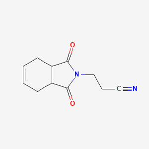 molecular formula C11H12N2O2 B2758779 3-(1,3-二氧代-1,3,3a,4,7,7a-六氢-2H-异喹啉-2-基)丙腈 CAS No. 100060-32-0
