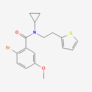 2-bromo-N-cyclopropyl-5-methoxy-N-(2-(thiophen-2-yl)ethyl)benzamide