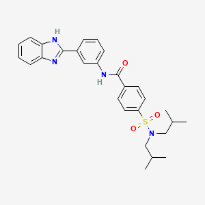 N-(3-(1H-benzo[d]imidazol-2-yl)phenyl)-4-(N,N-diisobutylsulfamoyl)benzamide