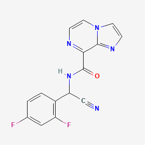 N-[Cyano-(2,4-difluorophenyl)methyl]imidazo[1,2-a]pyrazine-8-carboxamide