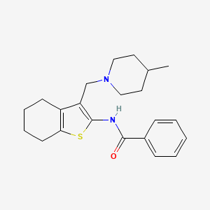 N-{3-[(4-methylpiperidin-1-yl)methyl]-4,5,6,7-tetrahydro-1-benzothiophen-2-yl}benzamide