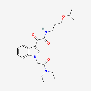 2-(1-(2-(diethylamino)-2-oxoethyl)-1H-indol-3-yl)-N-(3-isopropoxypropyl)-2-oxoacetamide