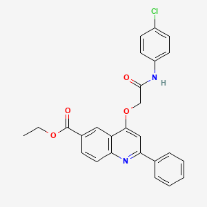Ethyl 4-{2-[(4-chlorophenyl)amino]-2-oxoethoxy}-2-phenylquinoline-6-carboxylate