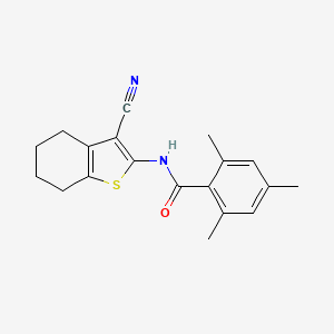 N-(3-cyano-4,5,6,7-tetrahydro-1-benzothiophen-2-yl)-2,4,6-trimethylbenzamide