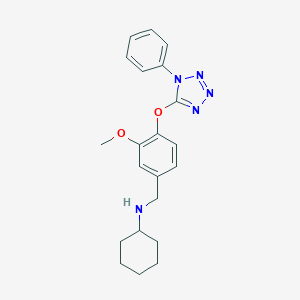 N-{3-methoxy-4-[(1-phenyl-1H-tetrazol-5-yl)oxy]benzyl}cyclohexanamine