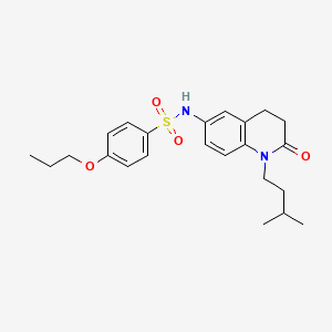 N-(1-isopentyl-2-oxo-1,2,3,4-tetrahydroquinolin-6-yl)-4-propoxybenzenesulfonamide
