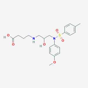 4-((2-hydroxy-3-(N-(4-methoxyphenyl)-4-methylphenylsulfonamido)propyl)amino)butanoic acid