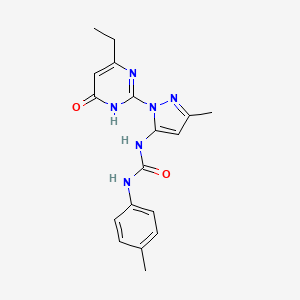 1-(1-(4-ethyl-6-oxo-1,6-dihydropyrimidin-2-yl)-3-methyl-1H-pyrazol-5-yl)-3-(p-tolyl)urea