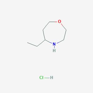 molecular formula C7H16ClNO B2758839 5-乙基-1,4-噁唑烷盐酸盐 CAS No. 2229274-92-2