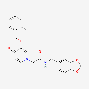 N-(benzo[d][1,3]dioxol-5-ylmethyl)-2-(2-methyl-5-((2-methylbenzyl)oxy)-4-oxopyridin-1(4H)-yl)acetamide