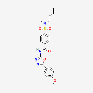 molecular formula C21H24N4O5S B2758849 4-[butyl(methyl)sulfamoyl]-N-[5-(4-methoxyphenyl)-1,3,4-oxadiazol-2-yl]benzamide CAS No. 442881-12-1