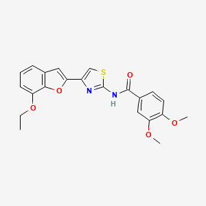 N-(4-(7-ethoxybenzofuran-2-yl)thiazol-2-yl)-3,4-dimethoxybenzamide