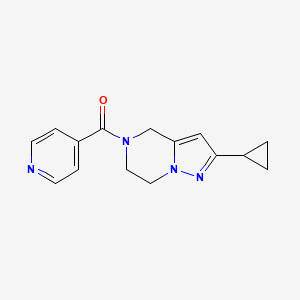(2-cyclopropyl-6,7-dihydropyrazolo[1,5-a]pyrazin-5(4H)-yl)(pyridin-4-yl)methanone