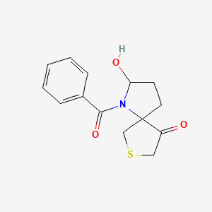 1-Benzoyl-2-hydroxy-7-thia-1-azaspiro[4.4]nonan-9-one