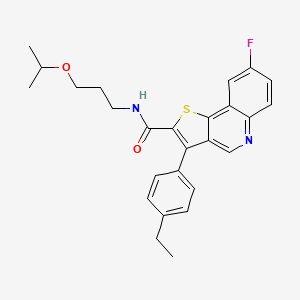 3-(4-ethylphenyl)-8-fluoro-N-(3-isopropoxypropyl)thieno[3,2-c]quinoline-2-carboxamide
