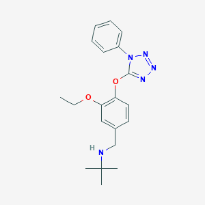 molecular formula C20H25N5O2 B275886 N-(tert-butyl)-N-{3-ethoxy-4-[(1-phenyl-1H-tetraazol-5-yl)oxy]benzyl}amine 