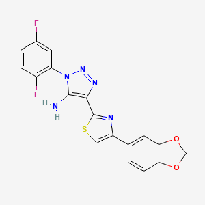 4-(4-(benzo[d][1,3]dioxol-5-yl)thiazol-2-yl)-1-(2,5-difluorophenyl)-1H-1,2,3-triazol-5-amine