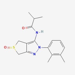 molecular formula C17H21N3O2S B2758864 N-(2-(2,3-dimethylphenyl)-5-oxido-4,6-dihydro-2H-thieno[3,4-c]pyrazol-3-yl)isobutyramide CAS No. 958587-05-8