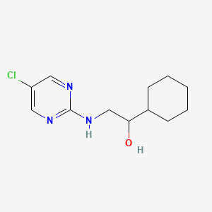 molecular formula C12H18ClN3O B2758868 2-[(5-Chloropyrimidin-2-yl)amino]-1-cyclohexylethanol CAS No. 2379953-40-7