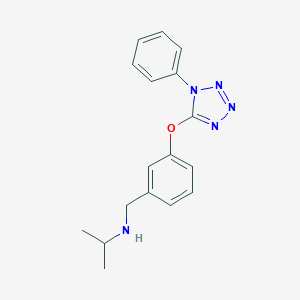 molecular formula C17H19N5O B275887 N-{3-[(1-phenyl-1H-tetrazol-5-yl)oxy]benzyl}propan-2-amine 