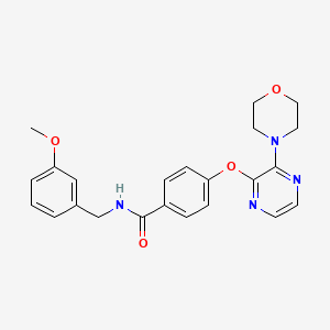 N-(3-methoxybenzyl)-4-[(3-morpholin-4-ylpyrazin-2-yl)oxy]benzamide