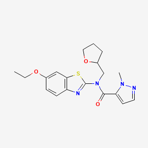 N-(6-ethoxybenzo[d]thiazol-2-yl)-1-methyl-N-((tetrahydrofuran-2-yl)methyl)-1H-pyrazole-5-carboxamide