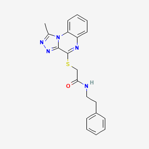 2-((1-methyl-[1,2,4]triazolo[4,3-a]quinoxalin-4-yl)thio)-N-phenethylacetamide
