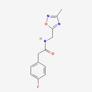 2-(4-fluorophenyl)-N-((3-methyl-1,2,4-oxadiazol-5-yl)methyl)acetamide
