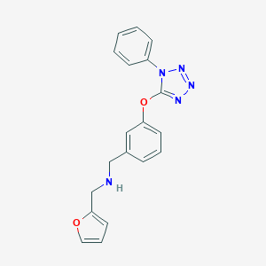 molecular formula C19H17N5O2 B275888 (2-furylmethyl){3-[(1-phenyl-1H-tetrazol-5-yl)oxy]benzyl}amine 