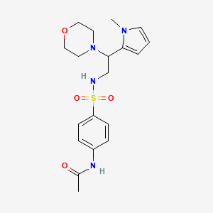 N-(4-(N-(2-(1-methyl-1H-pyrrol-2-yl)-2-morpholinoethyl)sulfamoyl)phenyl)acetamide