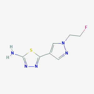 5-[1-(2-Fluoroethyl)pyrazol-4-yl]-1,3,4-thiadiazol-2-amine
