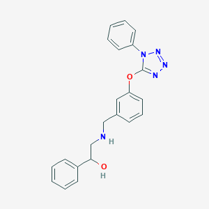 molecular formula C22H21N5O2 B275889 1-phenyl-2-({3-[(1-phenyl-1H-tetrazol-5-yl)oxy]benzyl}amino)ethanol 