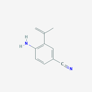 molecular formula C10H10N2 B2758904 4-Amino-3-(prop-1-en-2-yl)benzonitrile CAS No. 2169590-17-2