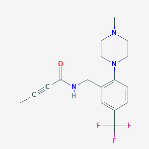 N-{[2-(4-methylpiperazin-1-yl)-5-(trifluoromethyl)phenyl]methyl}but-2-ynamide