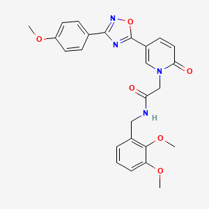 molecular formula C25H24N4O6 B2758907 N-mesityl-2-({4-methyl-5-[1-methyl-3-(4-methylphenyl)-1H-pyrazol-4-yl]-4H-1,2,4-triazol-3-yl}thio)acetamide CAS No. 1113105-70-6
