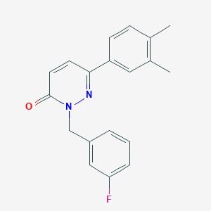 molecular formula C19H17FN2O B2758910 6-(3,4-Dimethylphenyl)-2-[(3-fluorophenyl)methyl]pyridazin-3-one CAS No. 922952-89-4