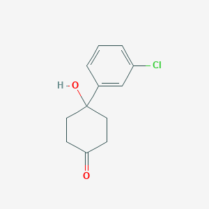 molecular formula C12H13ClO2 B2758912 4-(3-Chlorophenyl)-4-hydroxycyclohexan-1-one CAS No. 1461708-22-4