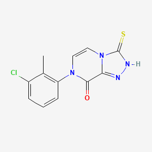 molecular formula C12H9ClN4OS B2758921 7-(3-chloro-2-methylphenyl)-3-thioxo-2,3-dihydro-[1,2,4]triazolo[4,3-a]pyrazin-8(7H)-one CAS No. 1029768-25-9