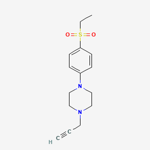 molecular formula C15H20N2O2S B2758931 1-(4-乙基磺酰苯基)-4-丙-2-炔基哌嗪 CAS No. 1645512-08-8