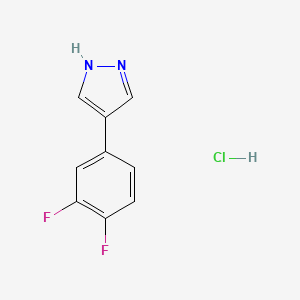4-(3,4-Difluorophenyl)-1H-pyrazole;hydrochloride