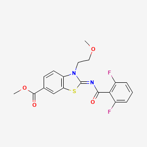 Methyl 2-(2,6-difluorobenzoyl)imino-3-(2-methoxyethyl)-1,3-benzothiazole-6-carboxylate